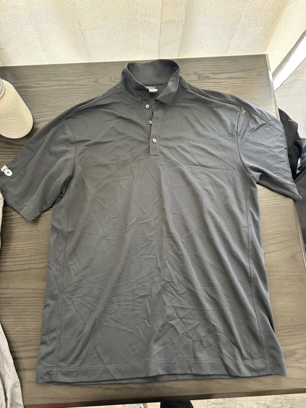 Men's Black Short-Sleeve Golf Polo Shirt
